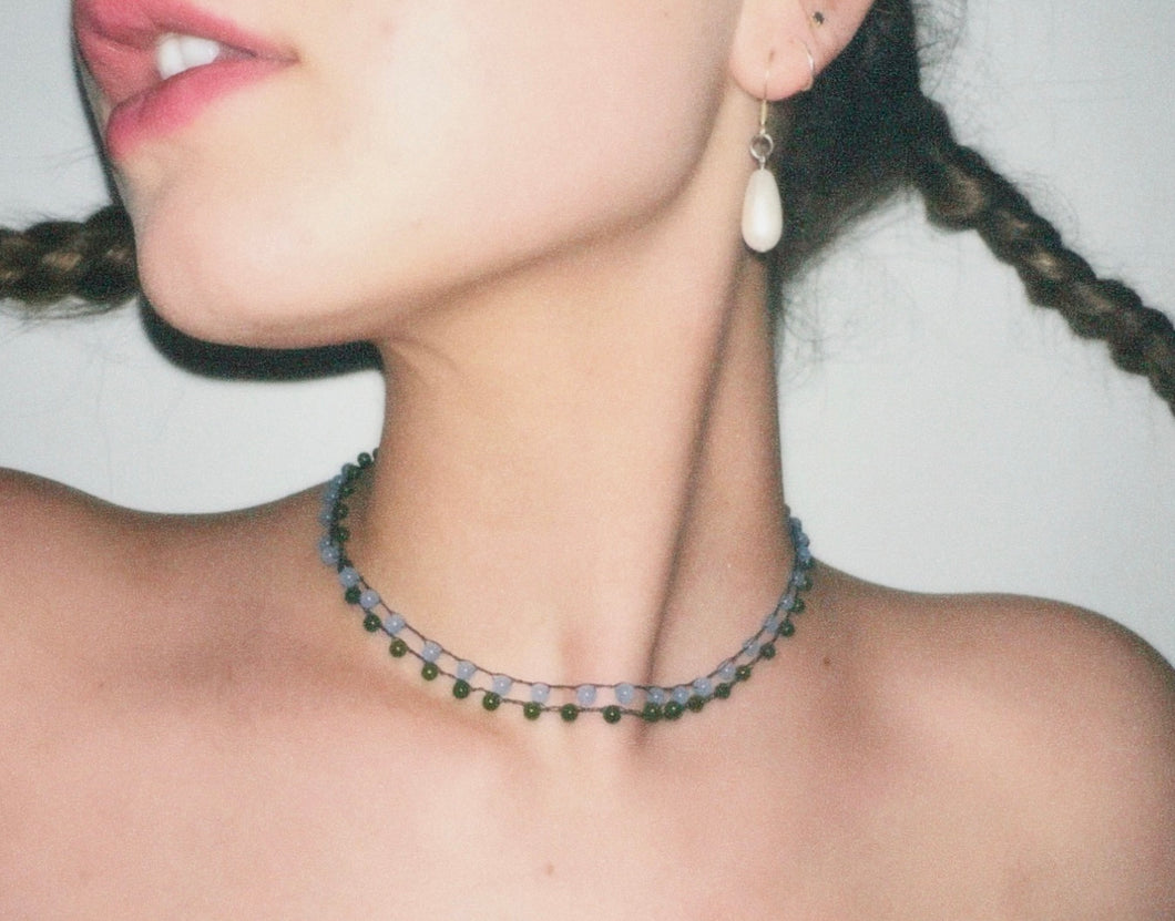 crochet beaded necklaces